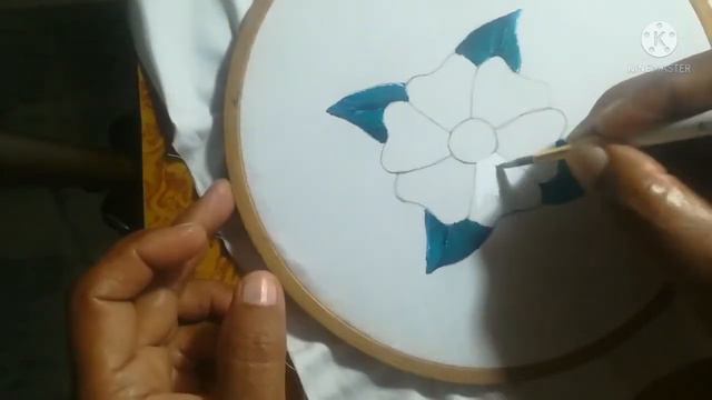 How to hand: Fabric painting tutorial - Beautiful cushion cover and pillow cover design