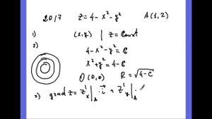 2017. Градиент скалярной функции векторного аргумента. Линии уровня.