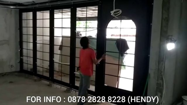 #142 REL PINTU GARASI BESI SLIDING MODEL CUSTOM KACA POWDER COATING смотреть онлайн