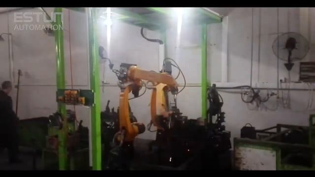 Роботизированная сварка малогабаритных конструкций. Сварочный робот ESTUN. (Robot welding)