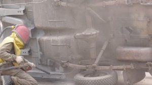 Пескоструйная обработка кузова газ 21 волга,Реактивный пескоструй.