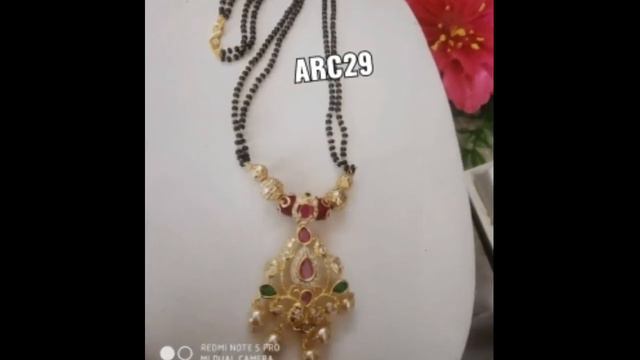 1gram gold stepchain/dori necklace/mangalsutra/crystal beads pendant sets designs|trending collecti