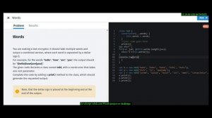 JavaScript soloLearn Words project or Words Challenge