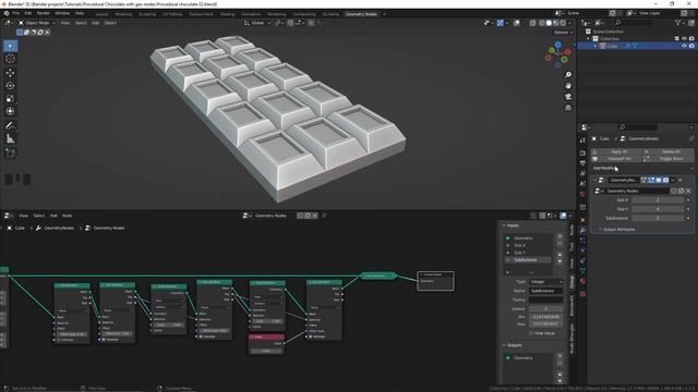 ?How to make a Chocolate in Blender using Geometry Nodes смотреть онлайн