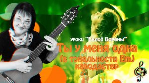 "Ты у меня одна" в тональности Em. Каподастер. Базовый уровень. Разбор.