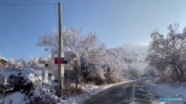 Съездили на участок ночью, потом днём заехали. Какая красота на участке зимой.