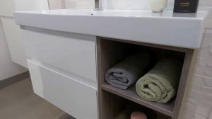 Тумба и раковина CUBO 90 белый глянцевый