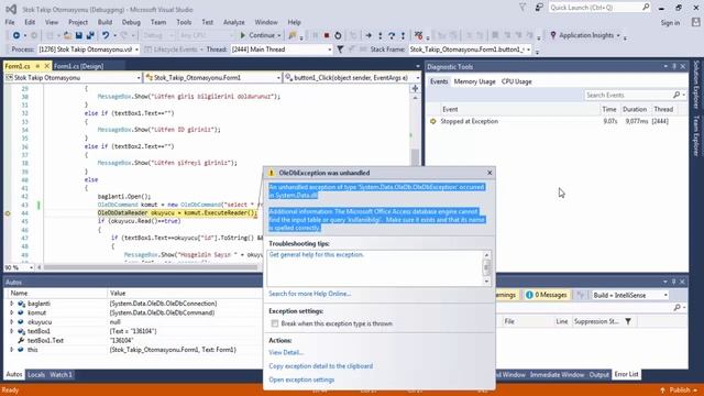 C# Hataları-1 (System.Data.OleDb.OleDbException) смотреть онлайн