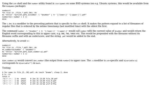 Unix & Linux: Bash-Script: rename files in folder order by file-date смотреть онлайн