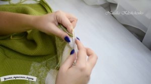 Вяжем кардиган. Часть 9. Планка для молнии. #тунисскоевязание