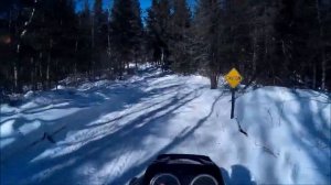 Snowmobile trail Summit lake to Elcho on Ski Doo Freestyle 300