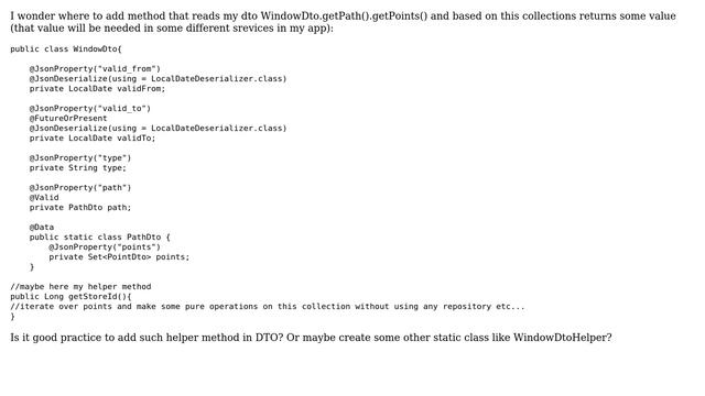 Software Engineering: Can DTO have helper method that operates on DTO fields? (2 Solutions!!) смотреть онлайн