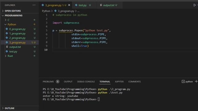 python subprocess.Popen for running external applications or scripts with interactive input #python