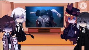 Bsd react to Nezuko kamado + funny moments (Gacha club) kny