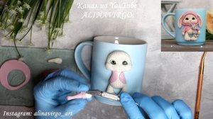 Мастер-класс: Декор кружки полимерной глиной FIMO/ Зайка / Символ 2021 года / polymer clay tutorial