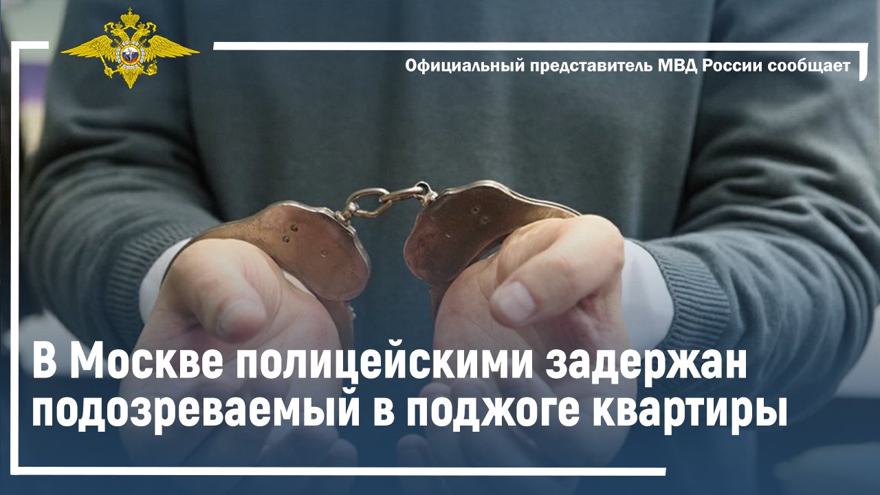 Ирина Волк: В Москве полицейскими задержан подозреваемый в поджоге квартиры