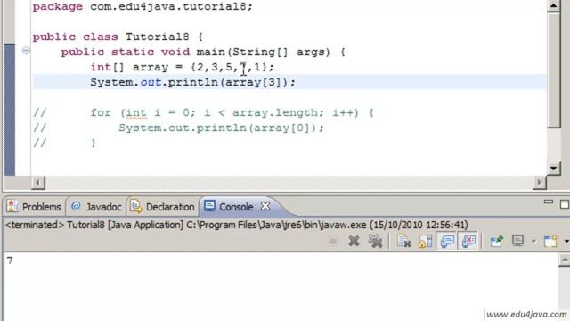 Java development for beginners 9. For statement and arrays
