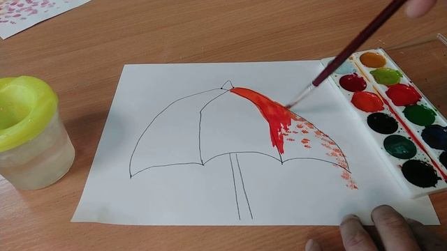 Технология.Рисуем зонтик.Начинающие