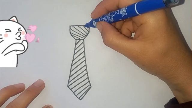 Bolalr uchun Galstuk rasm chizish Drawing TIE FOR childrens как рисовать Галстук для детей смотреть онлайн
