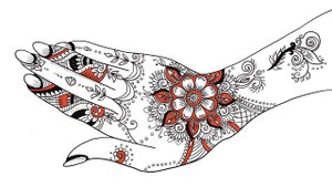 Рисую по мотивам мехенди — рисунки хной на руках в Индии 🇮🇳💚 Процесс рисования! Таймлапс 🕰