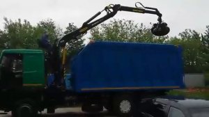 Отгрузка ломовоза МАЗ с манипуляторо велмаш VM10L74 производства СКАТ г. Тверь
