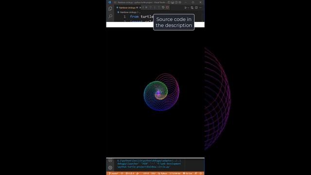 Python Turtle Graphics - Draw the Rainbow Circle