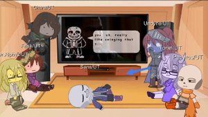 (??)Undertale react to; "Sans Fight But I Want To Die"(??)