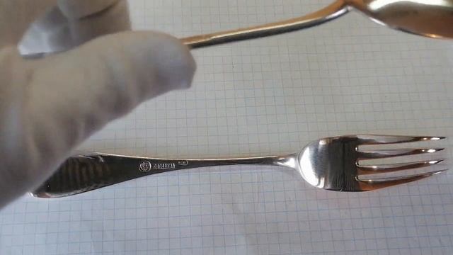 Карл Фаберже столовые вилка и ложка царское серебро 2