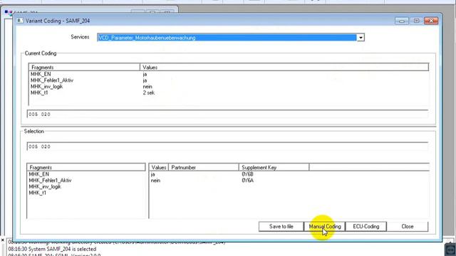 Disable active hood warning C204 | car diagnostic software |
