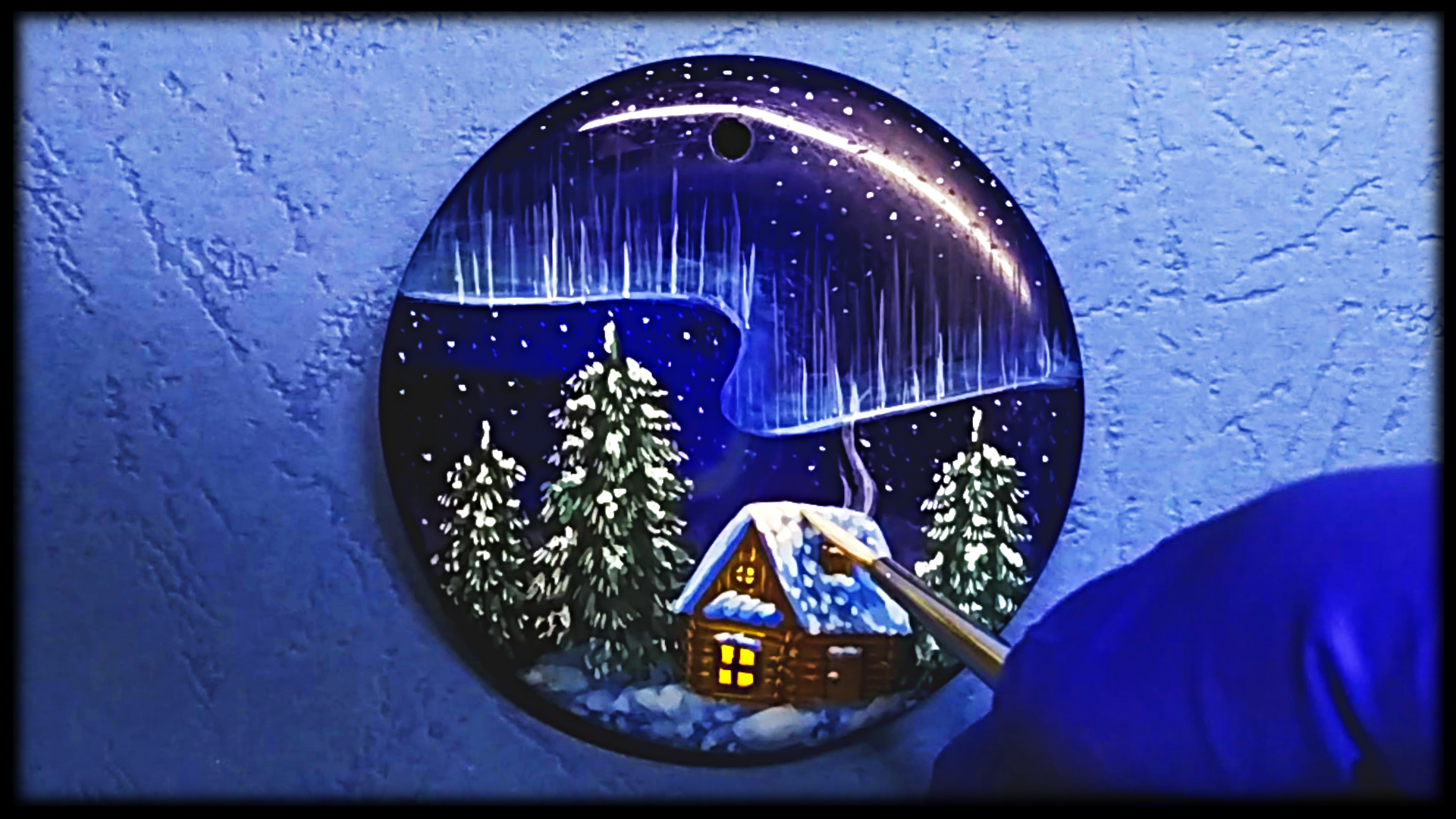 Северное сияние ?❄ (рисунок темперой)