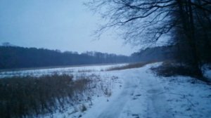 Река Макарьевка, зимний лес.