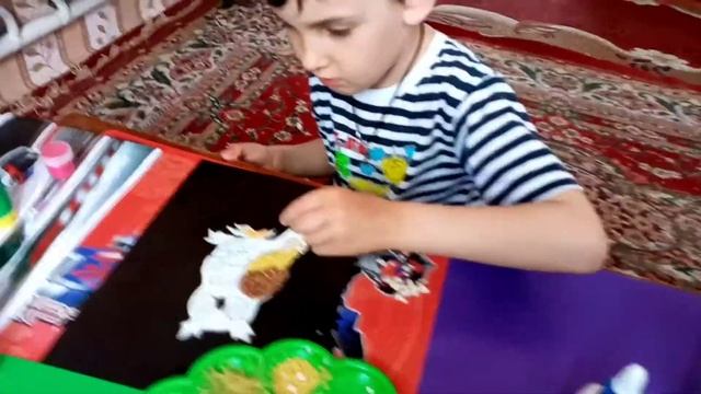 Аппликация. Сова из крупы. Чем занять ребенка на карантине. смотреть онлайн