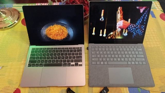 4k Video Playback Apple MacBook Air M1 vs Microsoft Surface Laptop 3 смотреть онлайн