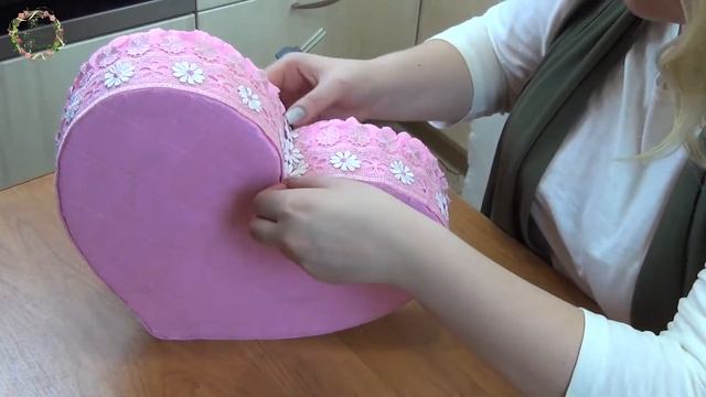 Подарок в виде сердца валентинка с конфетками, своими руками, мастер класс смотреть онлайн