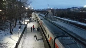 Отправление поезда Мурманск-Москва