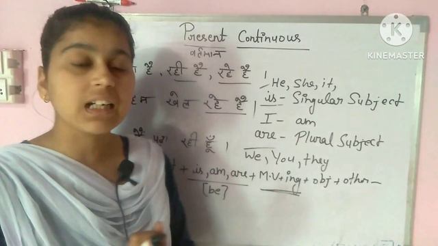 present continuous tense / present continuous negative sentences