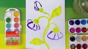 Как нарисовать ЦВЕТОК красками акварель