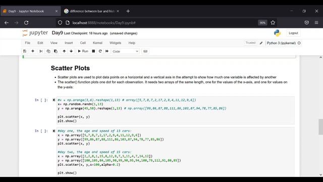 Python Tutorial 11-Maplotlib(Pyplot, ScatterPlot, BarGraph, Histograms, Piecharts)