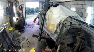 Форд Мондео замена крыла и порогов Часть6