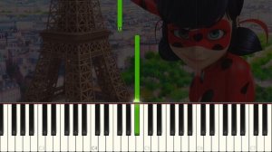 Miraculous - Adrienette Slow Dance - Easy Piano Tutorial