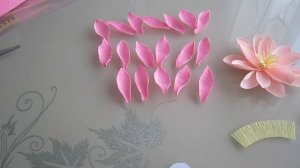 Как сделать цветок лотоса из гофрированной бумаги