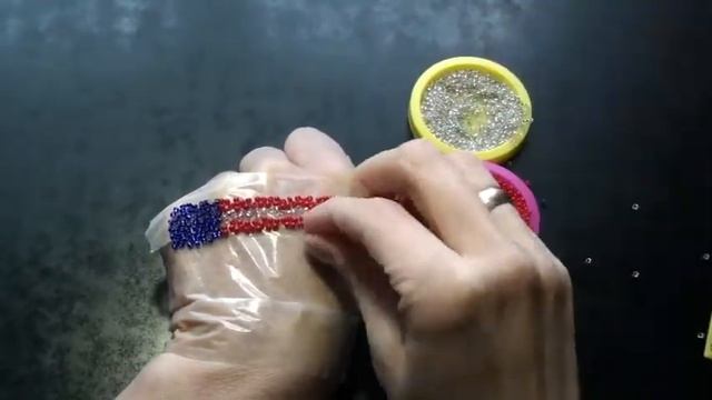 Флаг Соединённых Штатов Америки. Рисуем бисером флаги. Flag of the United States of America. смотреть онлайн