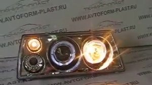 Передние фары ВАЗ 2108,2109,21099.Хромированные.(Круги).