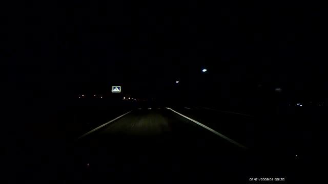 Ночное видео с регистратора Alpha Black Box 100 смотреть онлайн