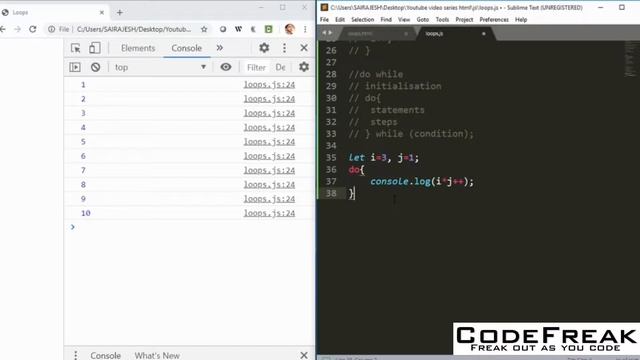 Loops | 09 JavaScript Web Dev Tutorial - Codefreak