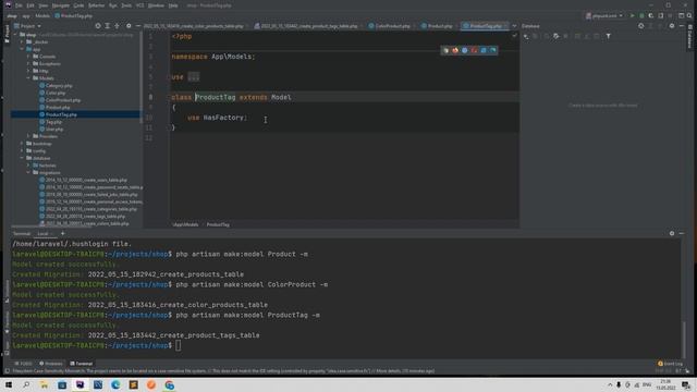 Laravel 9 и Vue 3 SPA интернет магазин 8. Миграция для продуктов и начальная форма для добавлнения