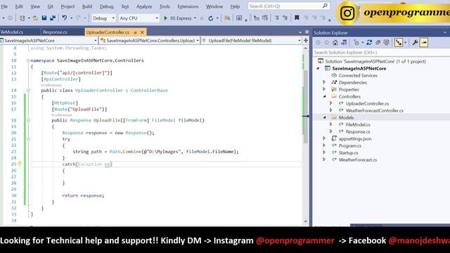 How to Save Image with ASP.NET CORE WEB API | C# tutorial