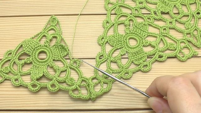 СОЕДИНЕНИЕ треугольных МОТИВОВ вязание крючком Сrochet motifs How to join motifs