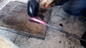 Самодельный переносной кузнечный горн.