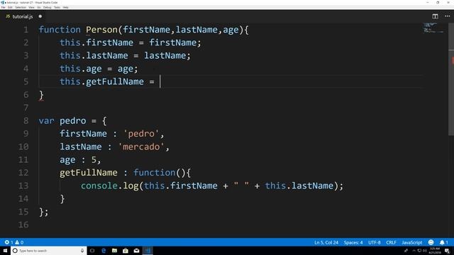 Working with Objects : Constructor Functions in JavaScript